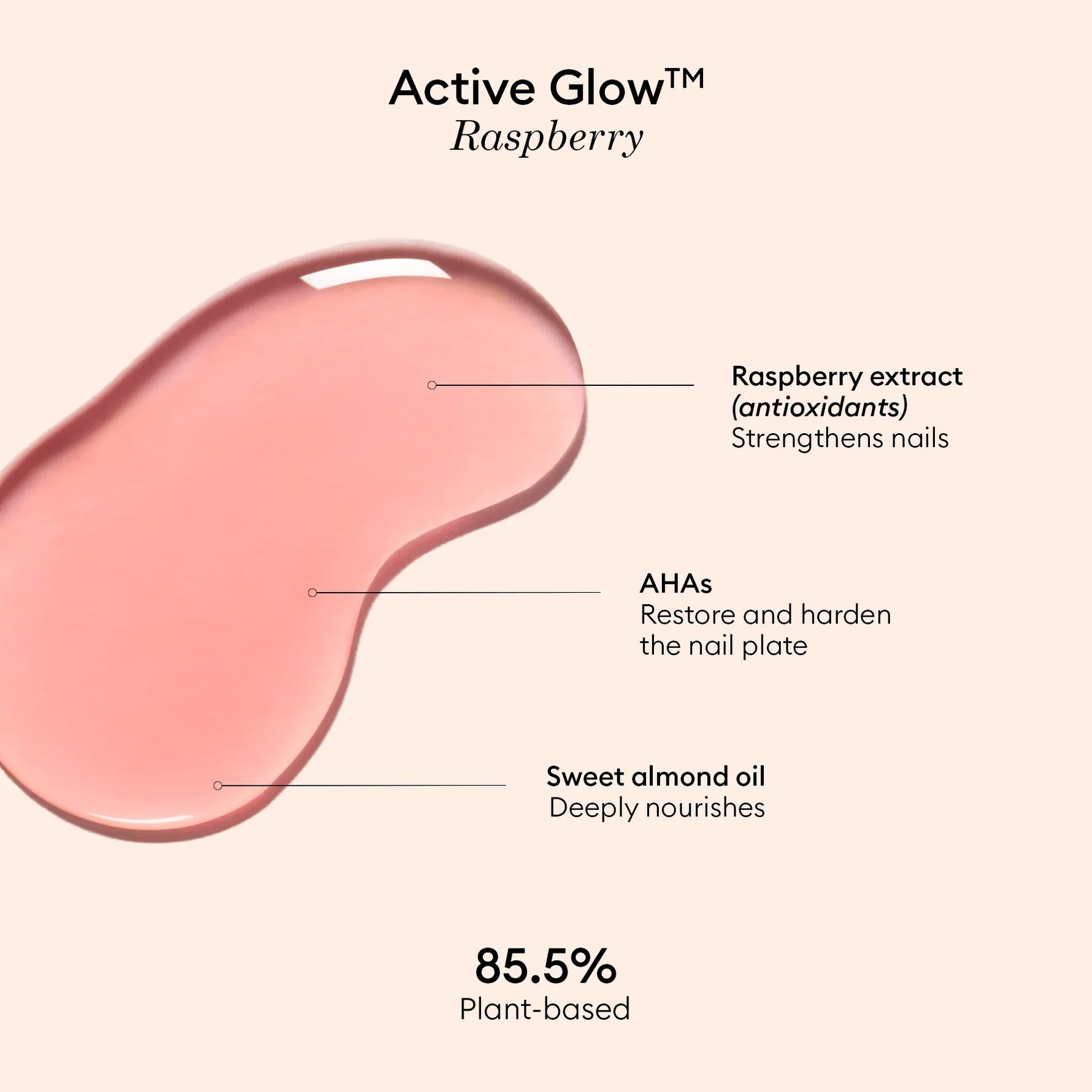 Active Glow neglelak - Rasberry