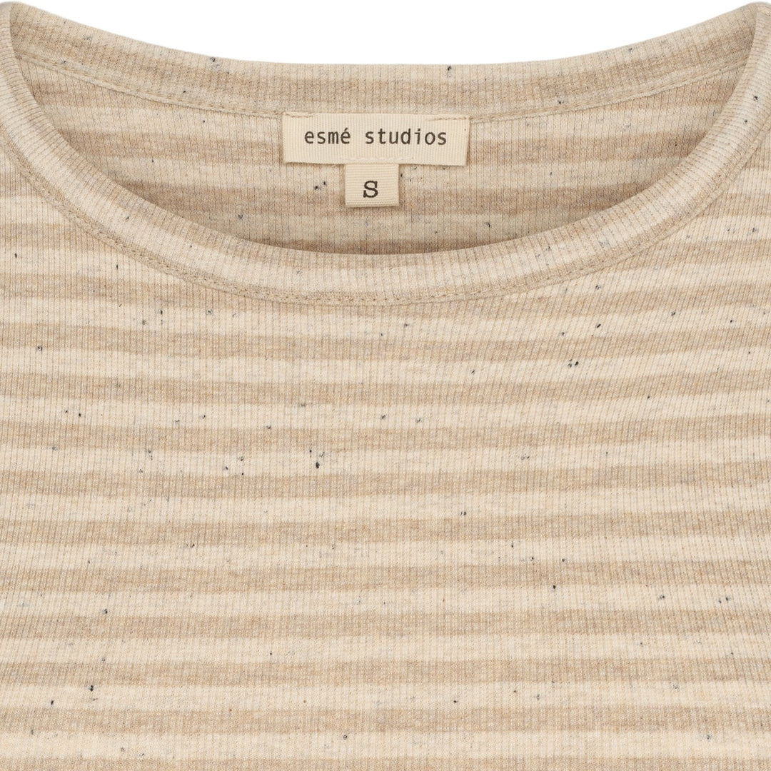 ESBloom Stripe 2/4 T-shirt GOTS - Buttercream