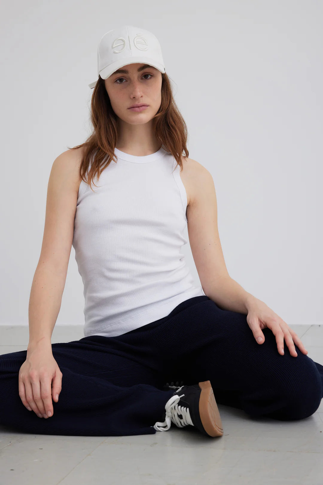 ESBlossom Racerback Rib Tank, hvid