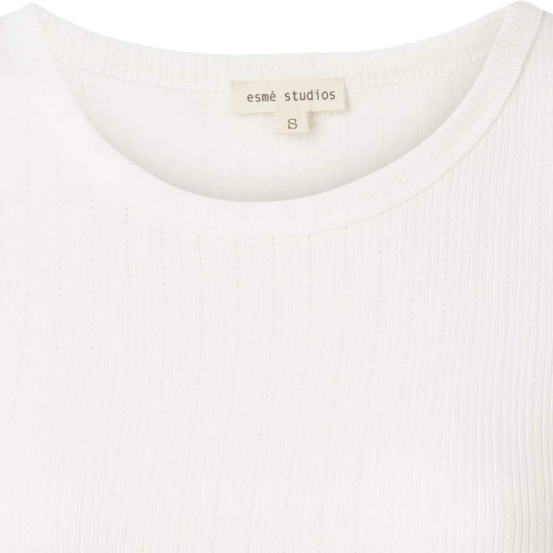 ESElla LS bluse med hulmønster - Snow White