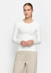 ESElla LS bluse med hulmønster - Snow White