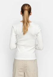 ESElla LS bluse med hulmønster - Snow White