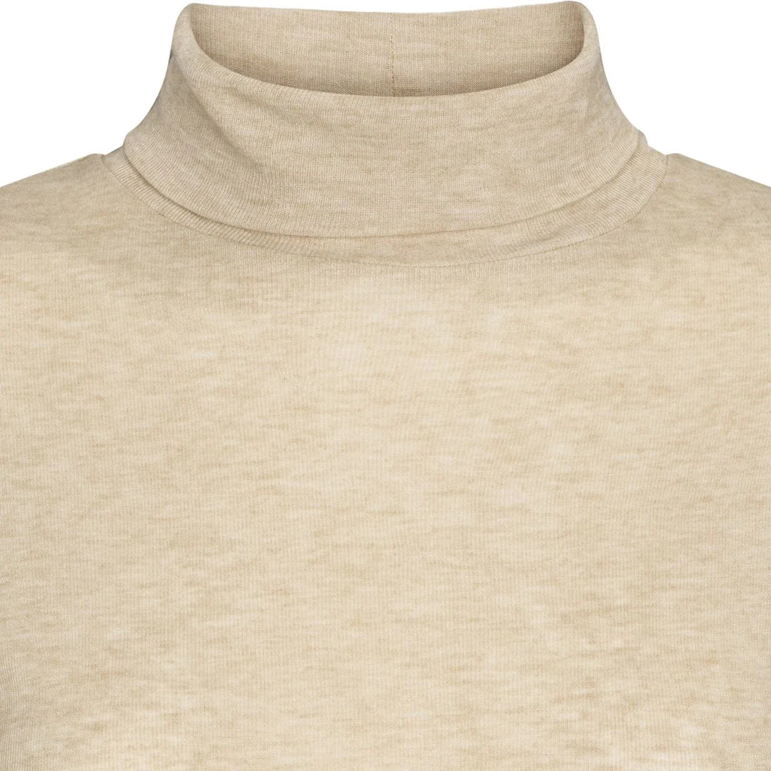 ESEllia Roll Neck Top - Wood Ash Mélange