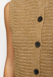 ESSaga Knit Vest GOTS - Incense Mélange