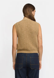 ESSaga Knit Vest GOTS - Incense Mélange