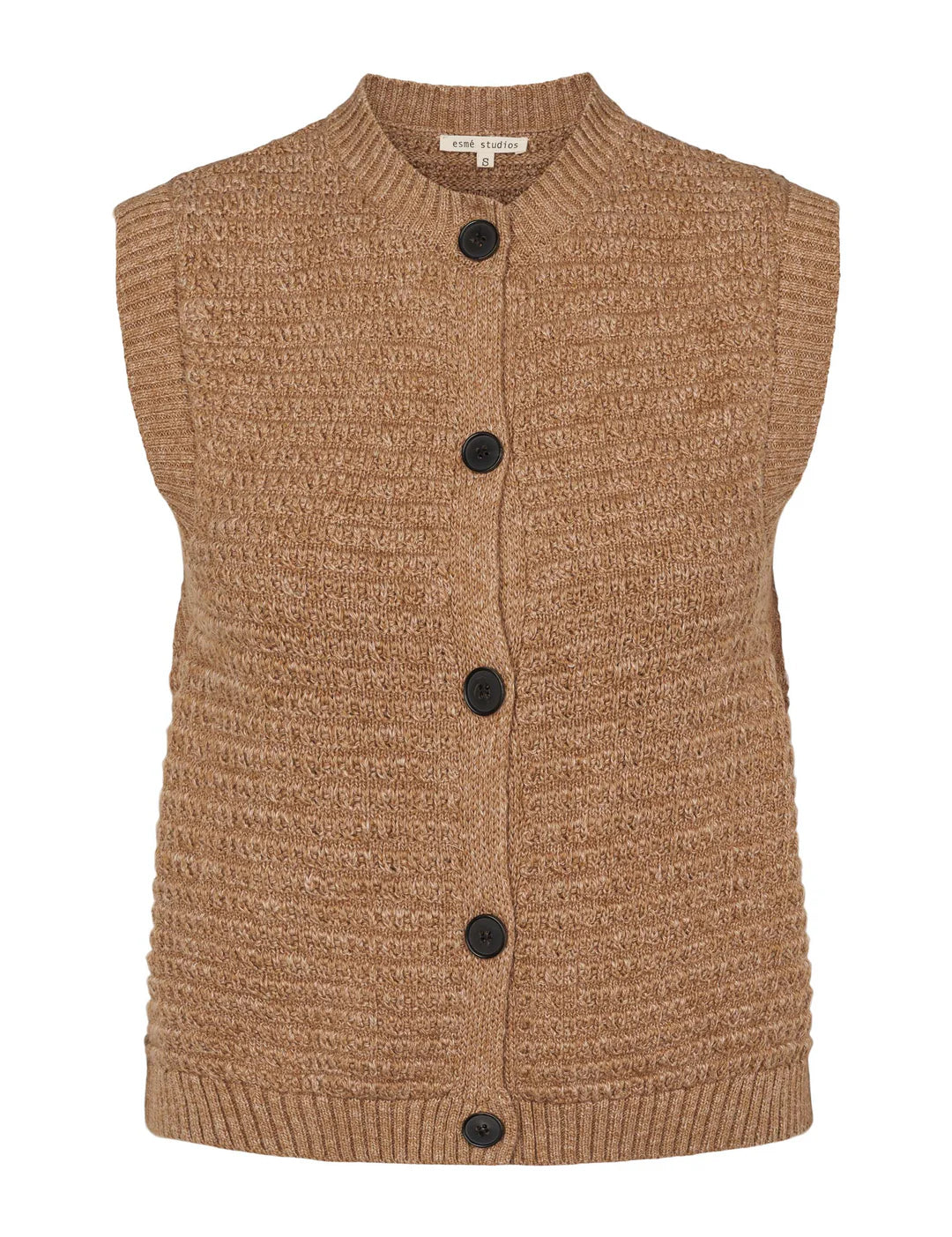ESSaga Knit Vest GOTS - Incense Mélange