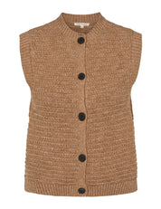 ESSaga Knit Vest GOTS - Incense Mélange