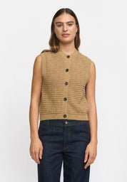 ESSaga Knit Vest GOTS - Incense Mélange