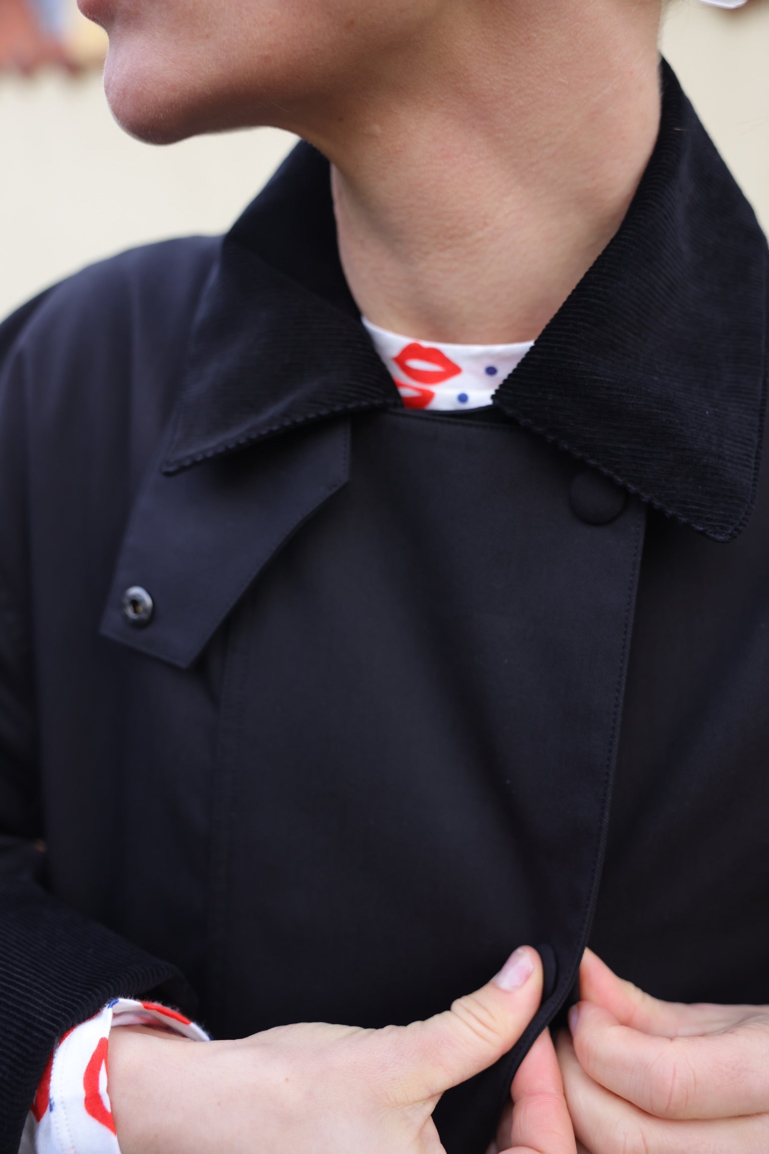 Cimana recyckled heavy trenchjacket - Black