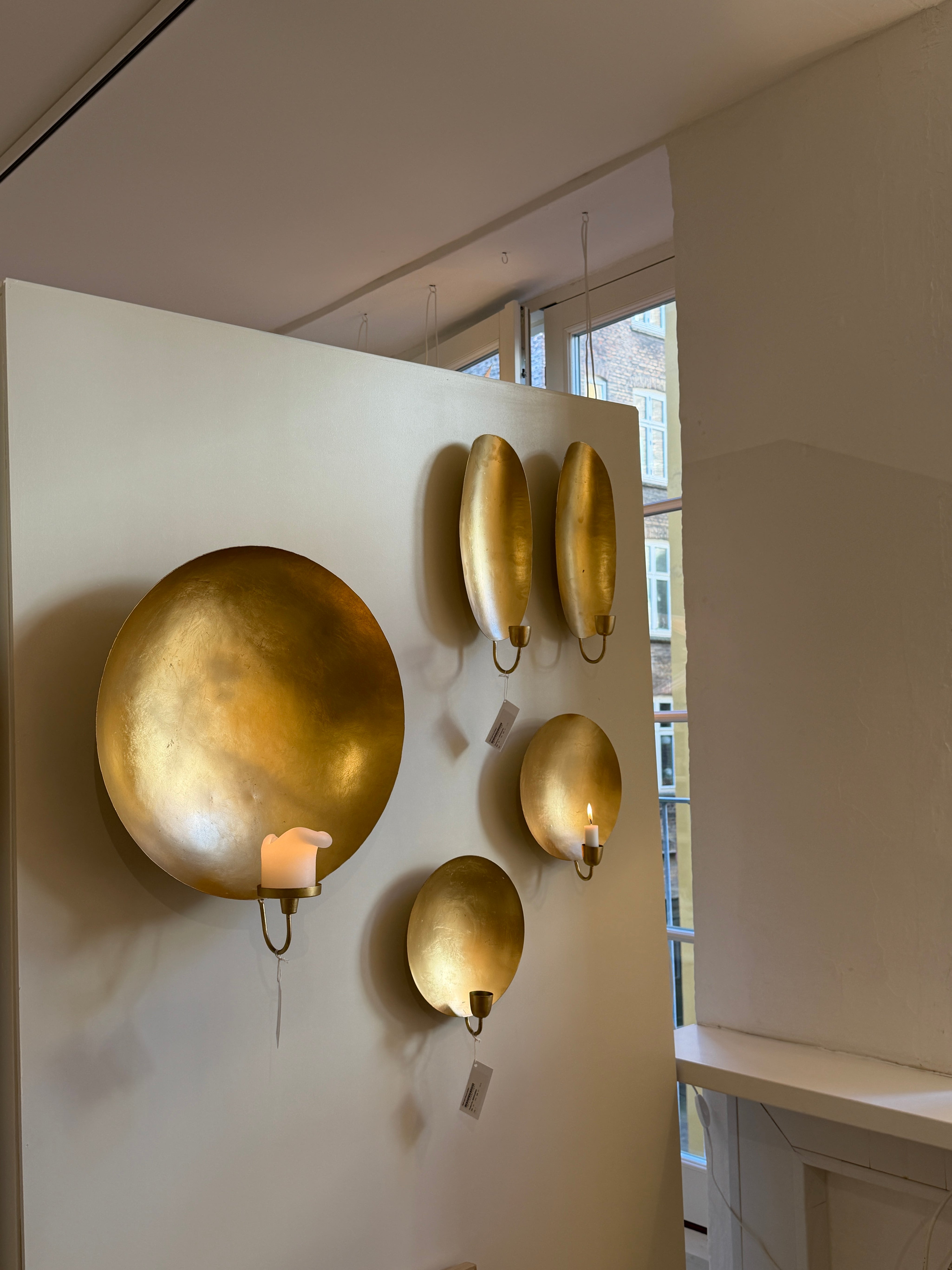 Wall light oval - golden
