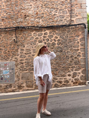 Sydney shorts - Coffee wide stripe