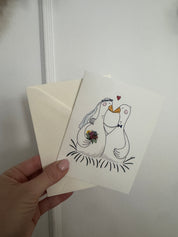 Kort med kuvert - Brudegæs