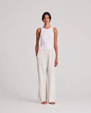 Alberte Cotton 1x1 RIB Top - White