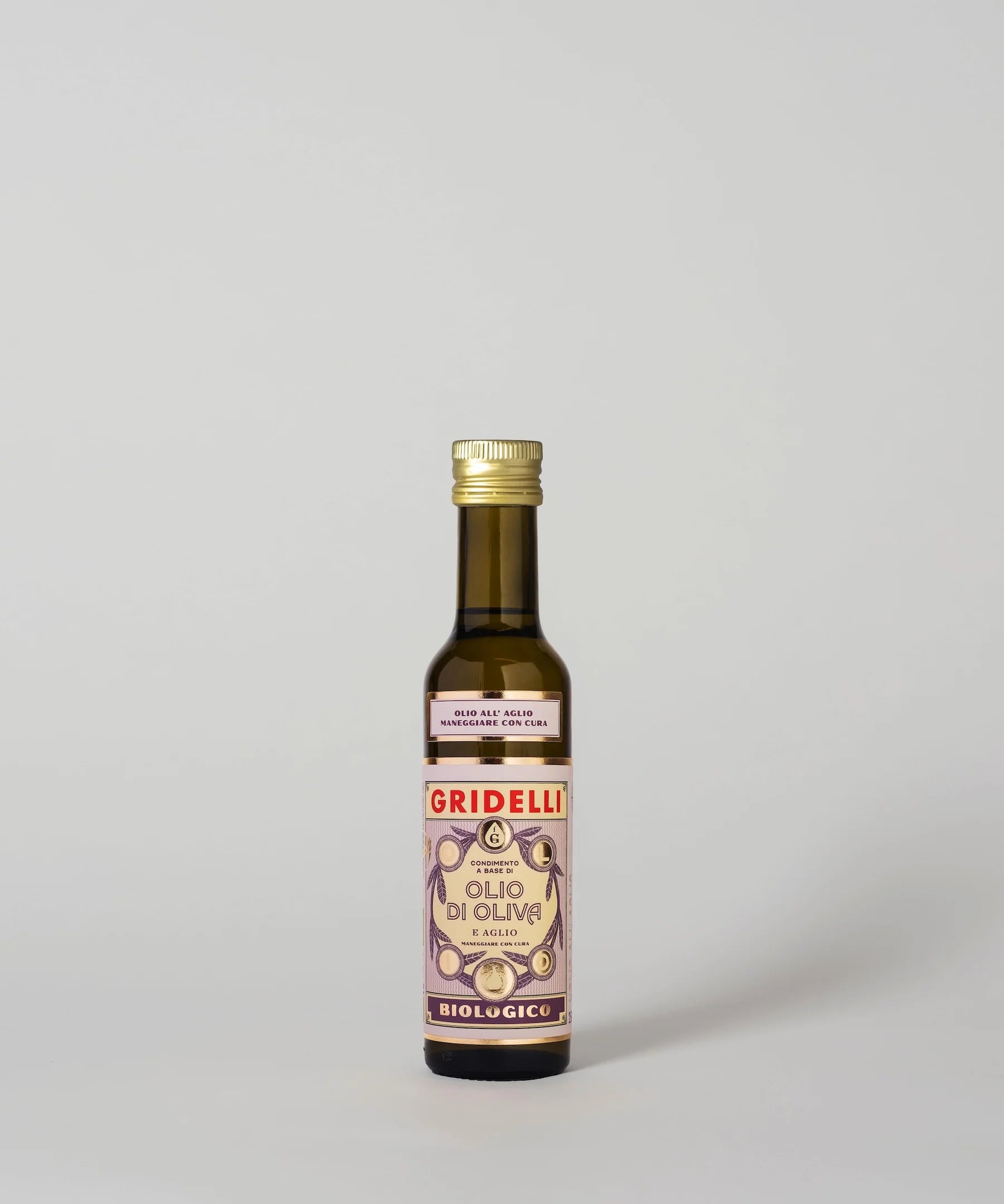 Olio al aglio - Ekstra jomfru olivenolie med hvidløg, 250 ml.