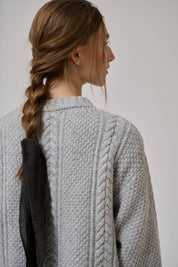 Heather cardigan - light grey melange