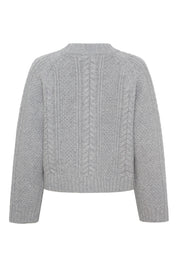 Heather knit jumper - light grey melange