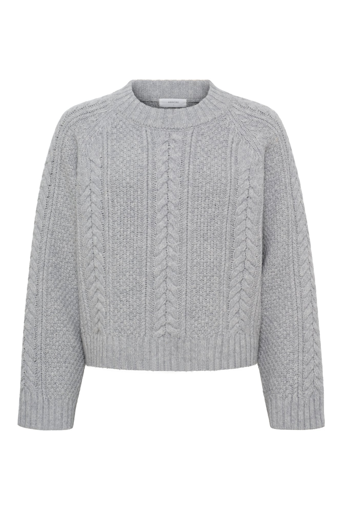 Heather knit jumper - light grey melange