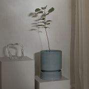 Hoff · Glaseret potte ø. 14 - Misty blue