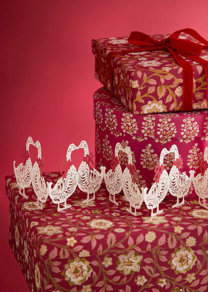 Bord guirlande med gæs