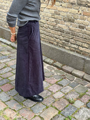 Pryma organic heavy corduroy skirt - Ink Navy