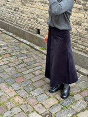 Pryma organic heavy corduroy skirt - Ink Navy