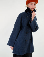 Drew jacket - herringbone blue