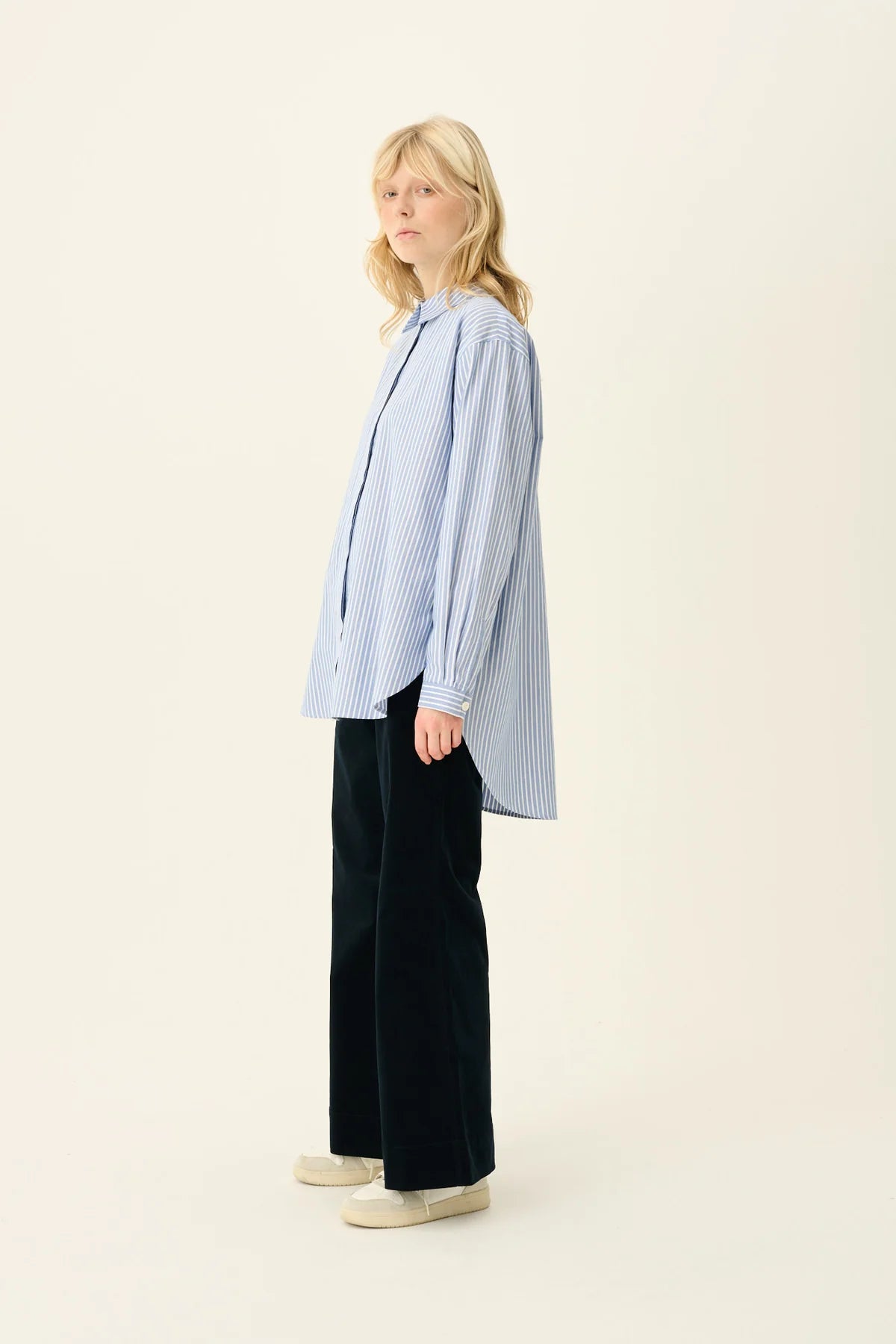 Shelby stripe Oxford shirt - Blue White stripe