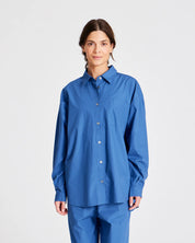 Astrid poplin shirt - clear blue