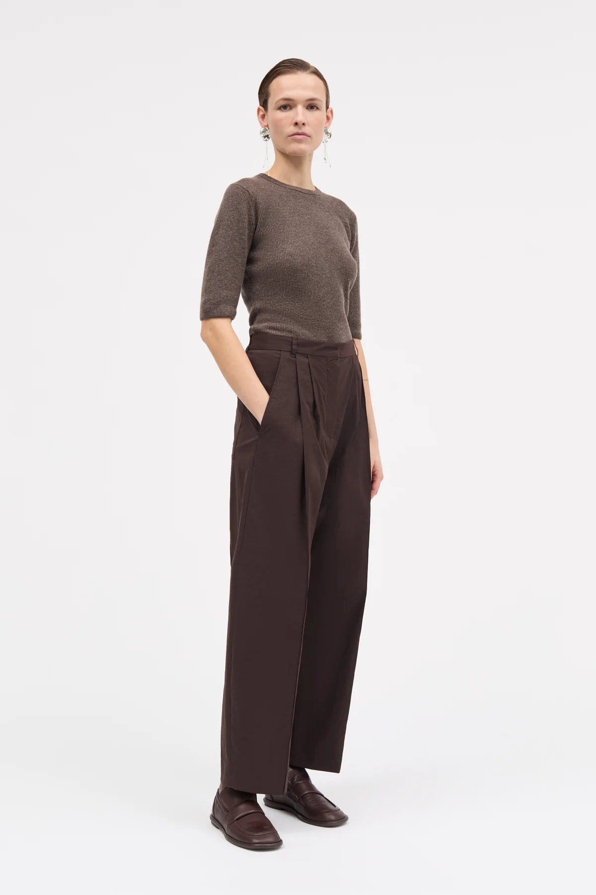 Paloma crisp tech pant - Deep Brown