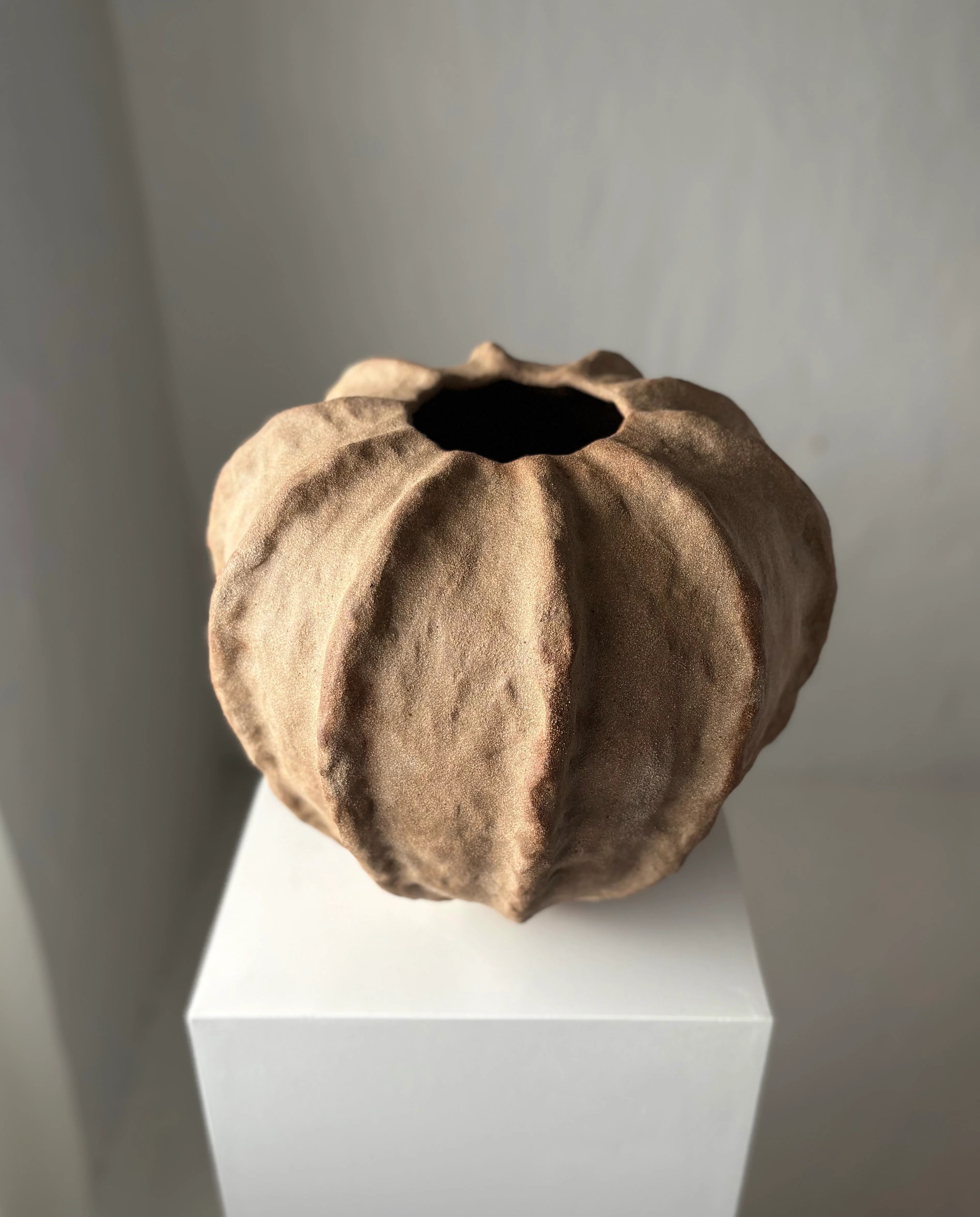 Dråbe gulvvase - brun