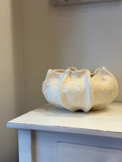 Vase/skulptur - hvid knop