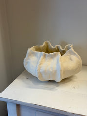 Vase/skulptur - hvid knop