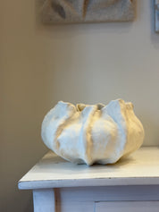 Vase/skulptur - hvid knop