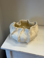 Vase/skulptur - hvid knop