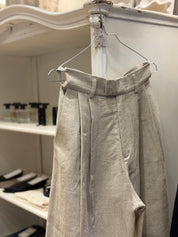 Linen wide box pants - nature