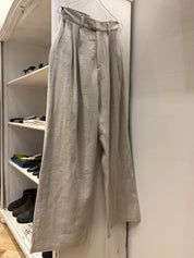 Linen wide box pants - nature