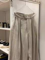 Linen wide box pants - nature
