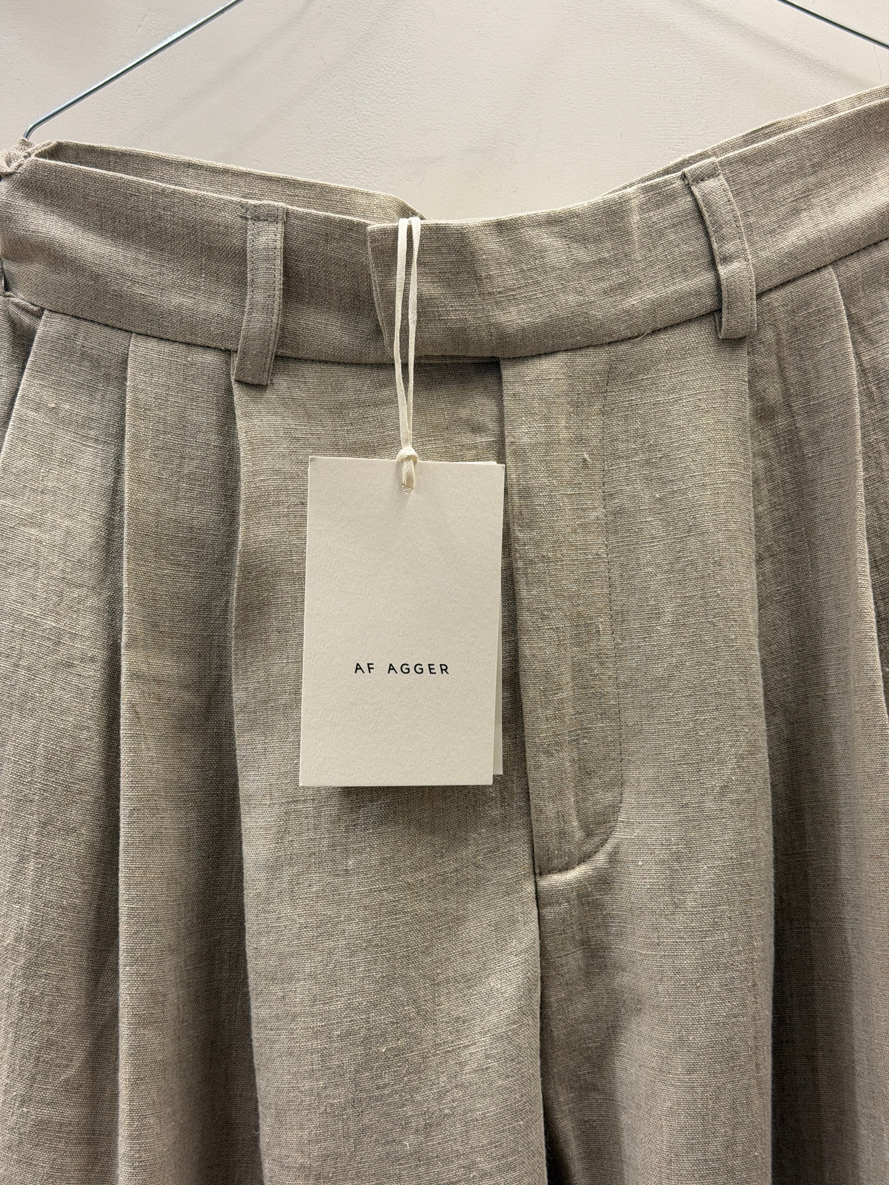 Linen wide box pants - nature