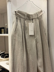Linen wide box pants - nature
