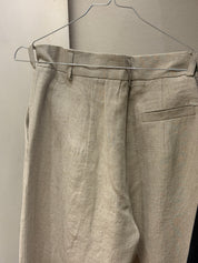 Linen wide box pants - nature