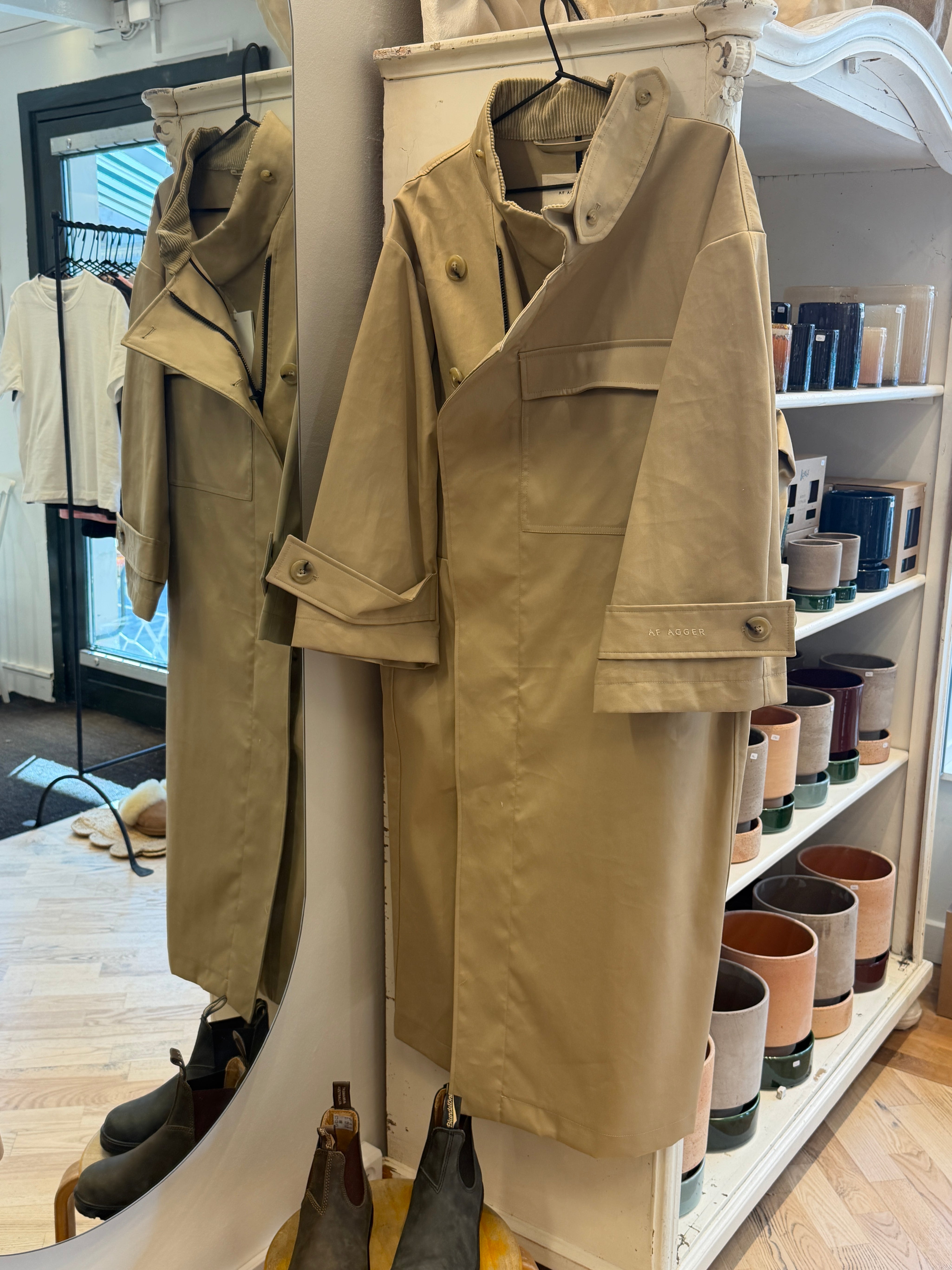 AF Agger · Water resistant coat - Cool beige