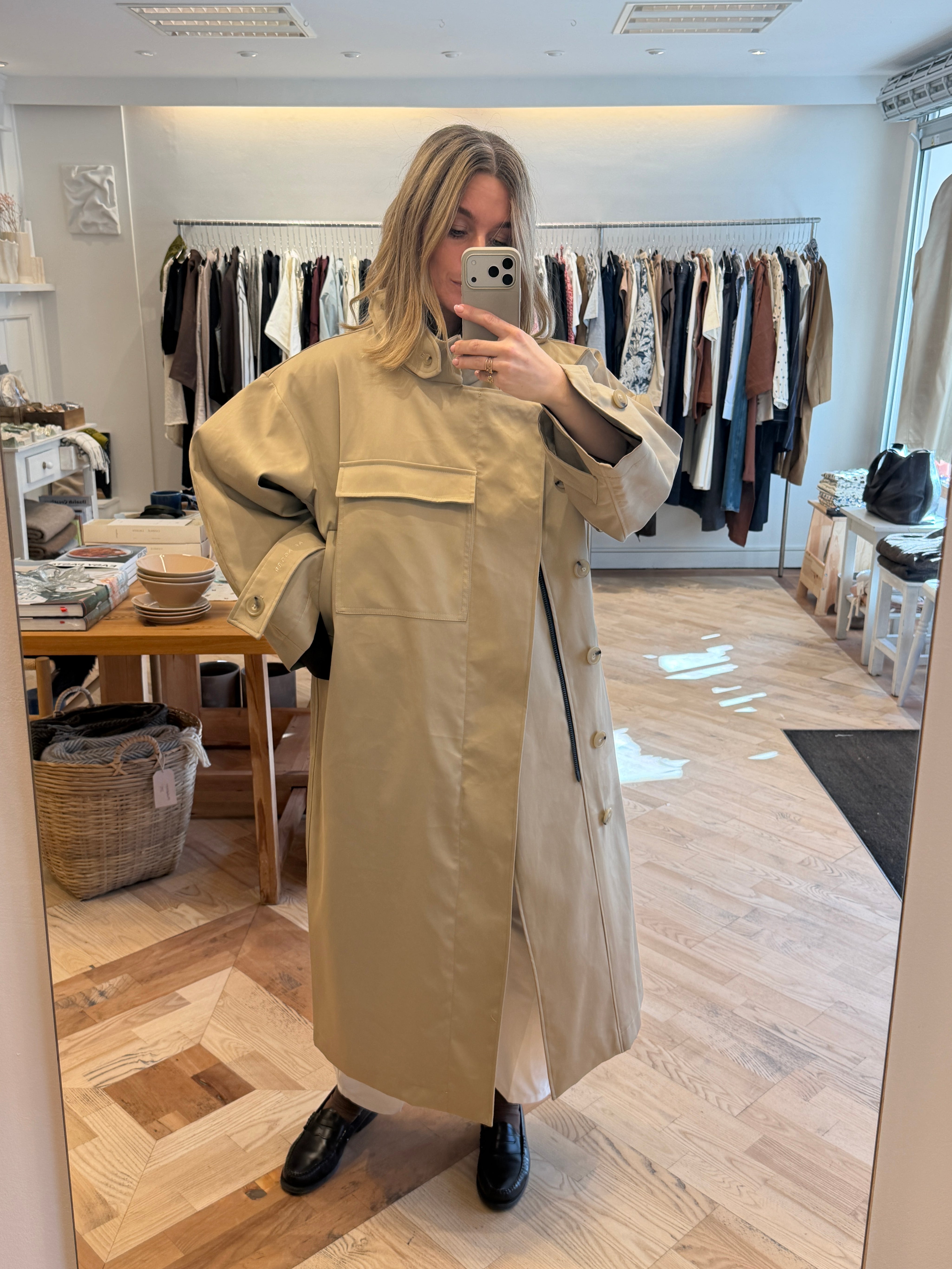 AF Agger · Water resistant coat - Cool beige