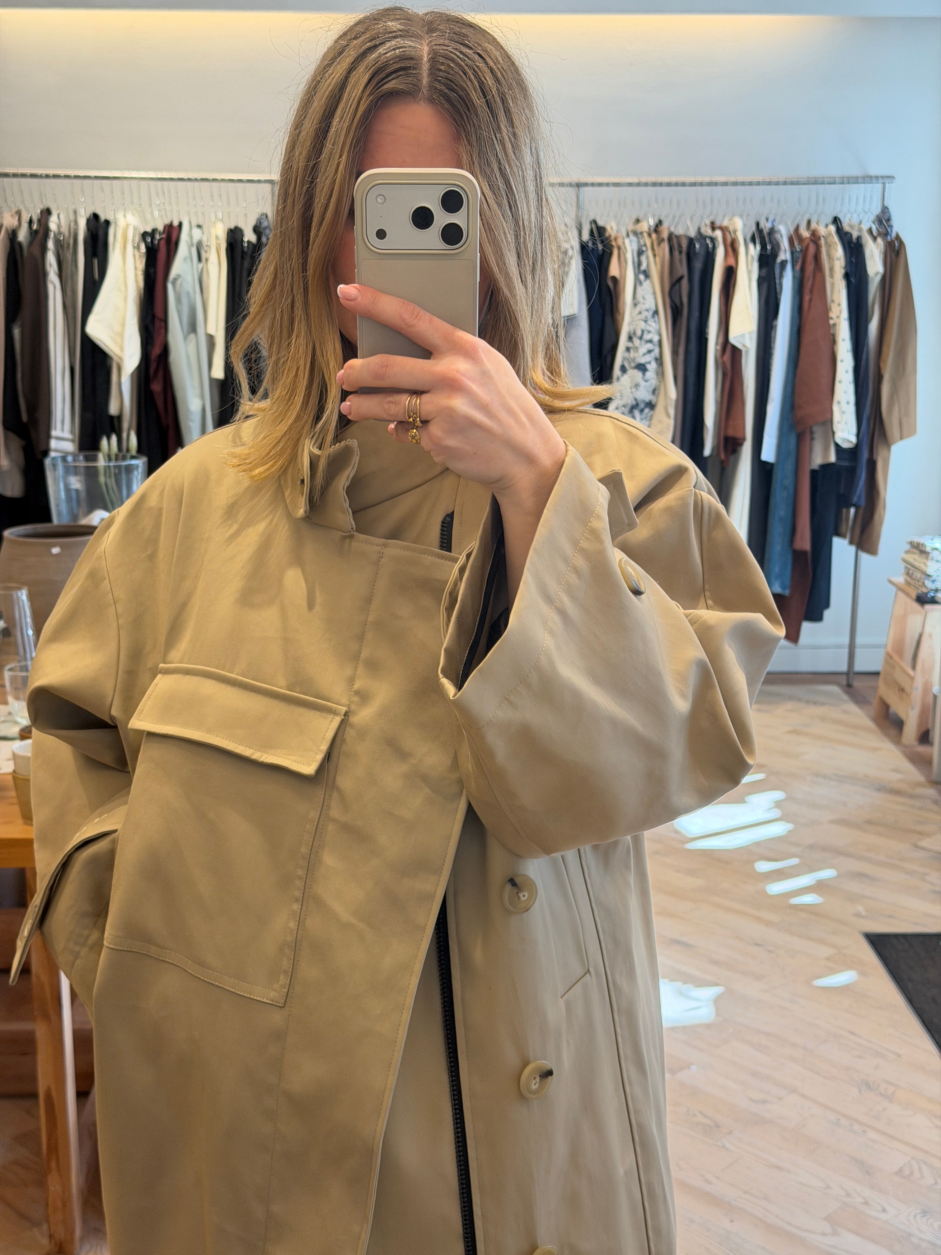 AF Agger · Water resistant coat - Cool beige