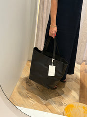 Full grain leather tote bag, Black