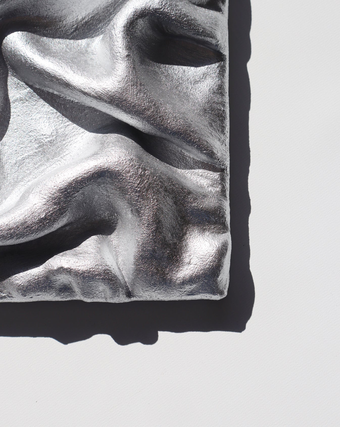 Big mini clay - Double folded, raw silver