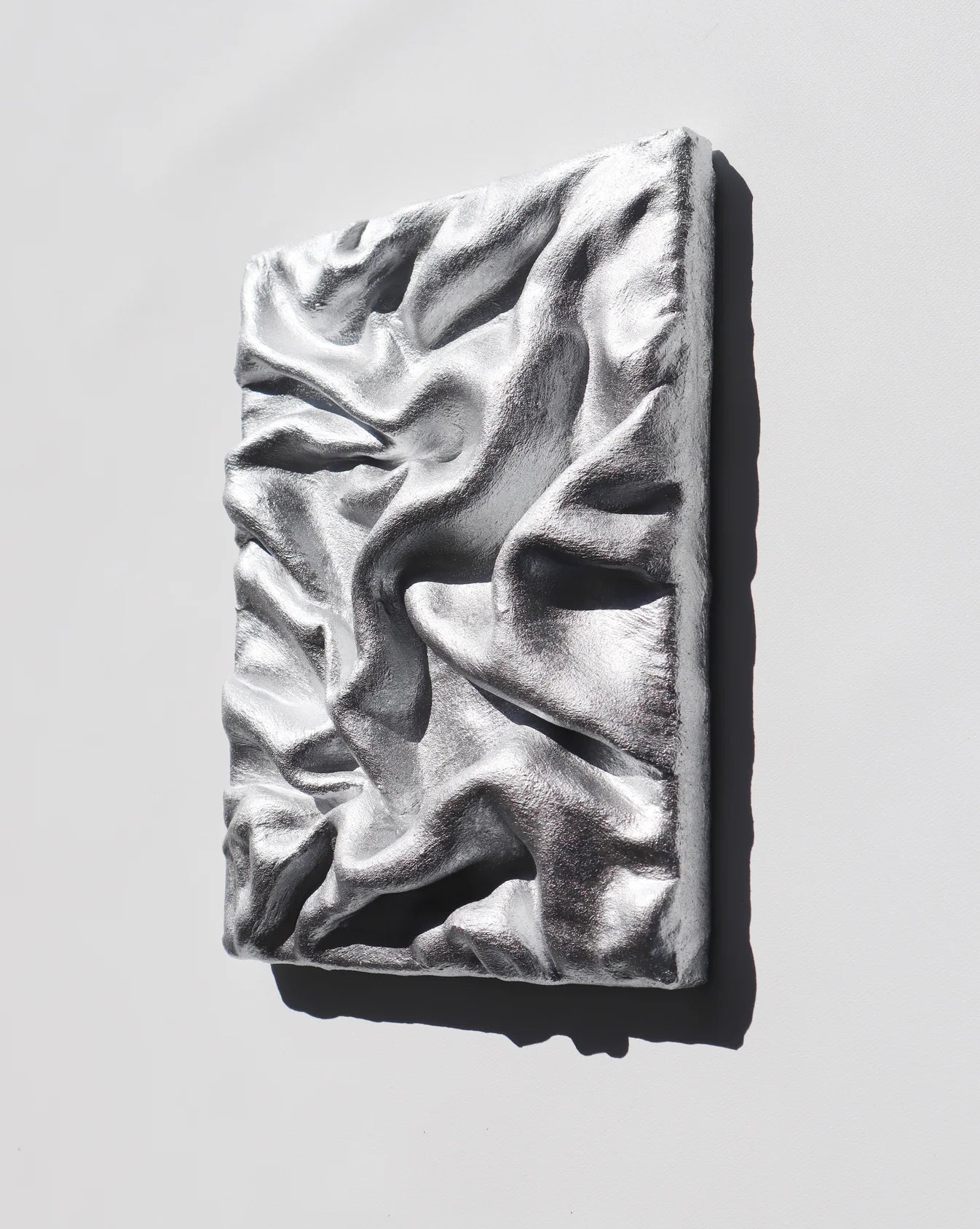 Big mini clay - Double folded, raw silver