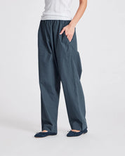 Jasmin poplin pants - Denim blue
