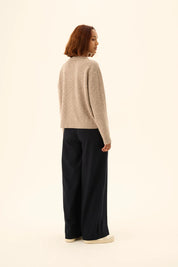 Kian merino cardigan - Taupe