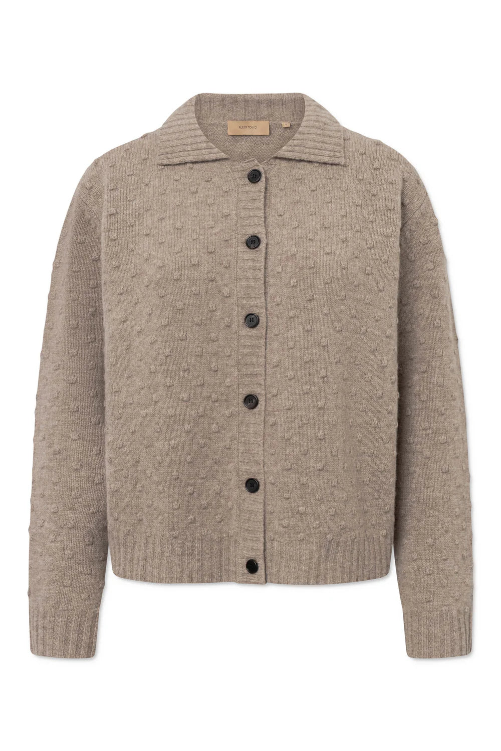 Kian merino cardigan - Taupe