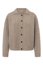 Kian merino cardigan - Taupe